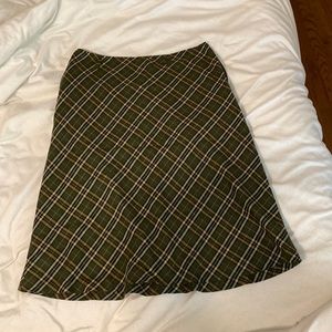 Plaid Midi Skirt